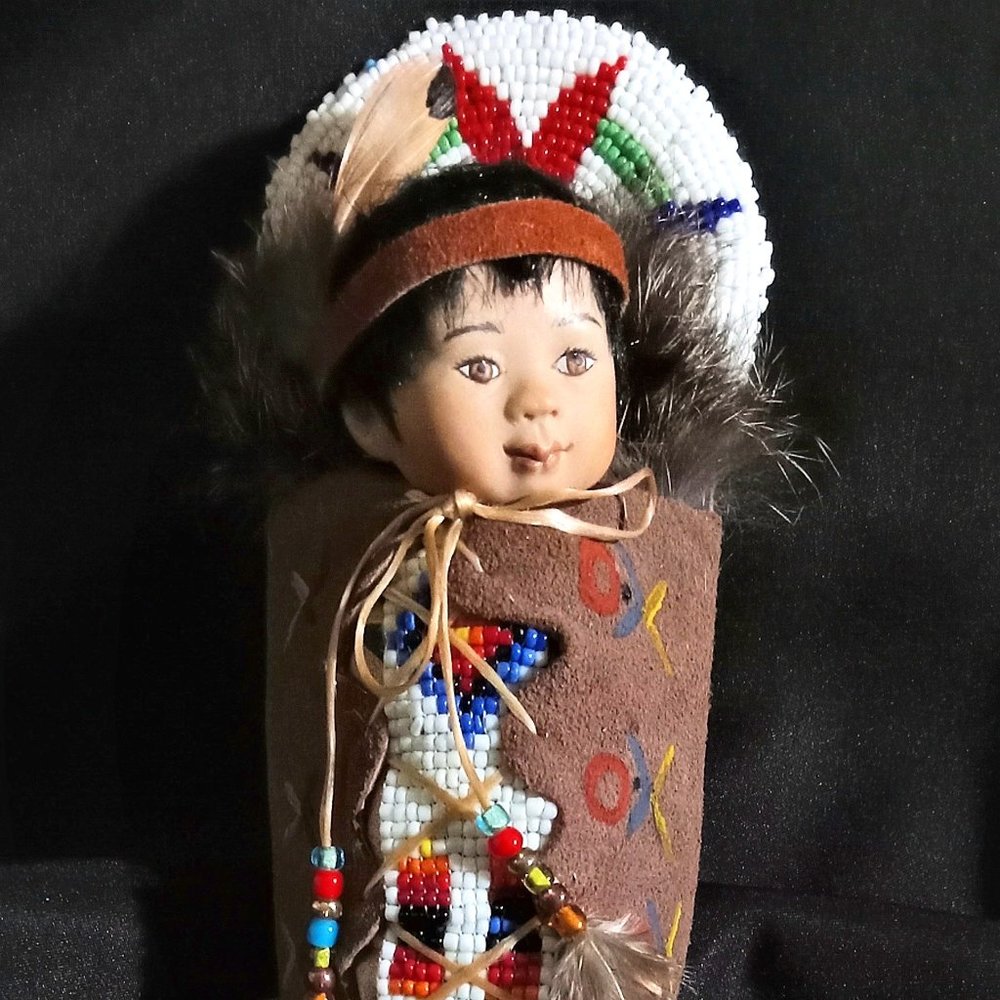 Bisque Native American Baby Doll 2010 Artist's Proof" by Sandra Wright Justiss